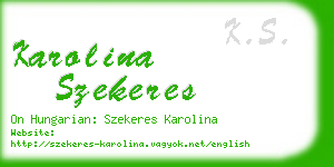 karolina szekeres business card